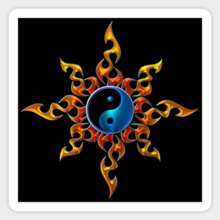 yin yang of fire Sticker